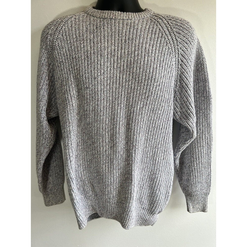 Vintage Brian MacNeil Ribbed Crewneck Sweater 100% Cotton Purple Size Medium